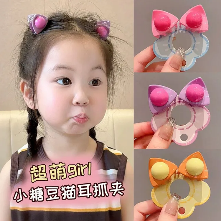 儿童小猫耳朵头饰发夹爪子新款网红夏刘海发夹宝宝小夹子发饰发卡