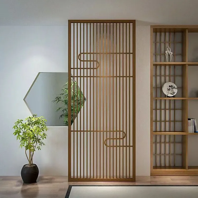 铝合金定制单位公司玄关中式新款屏风办公室酒店大厅进门隔断简约