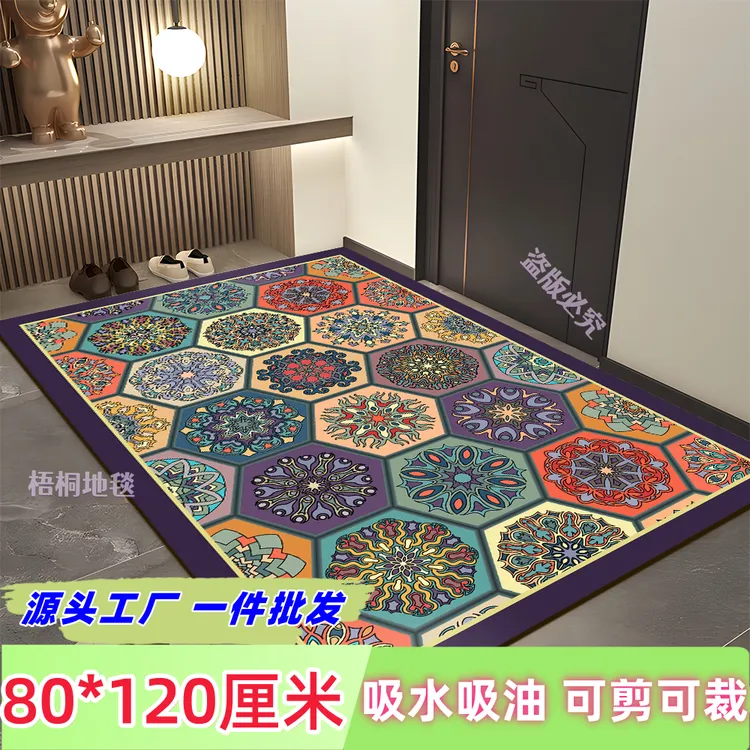 【新品福利】80*120厘米玄关入户门地垫地毯家用吸水裁剪免洗防滑