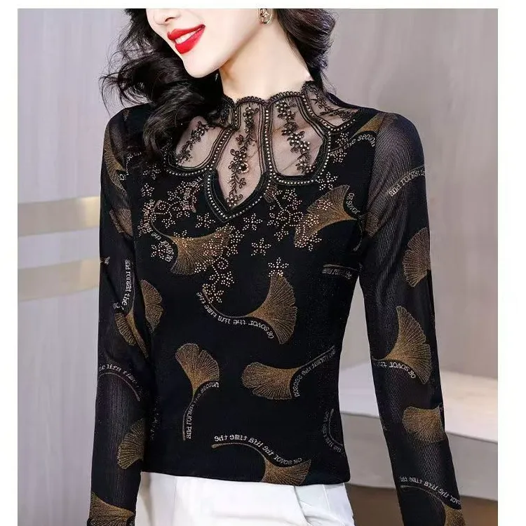 2025新款加绒气质百搭显瘦打底高弹力时尚款妈妈装打底半高领小衫