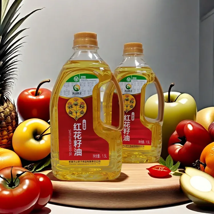 天山骄子新疆二级压榨食用营养红花籽油1.5L绿色食品
