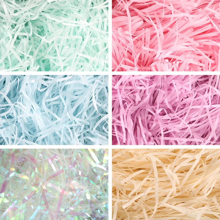 水果礼盒果篮包装盒彩色拉菲草填充物蛋糕礼物花束花篮装饰彩灯带