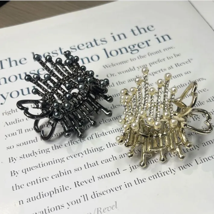 徐晓晓新款合金马尾夹松弛感百搭高马尾抓夹固定神器轻奢闪钻气质