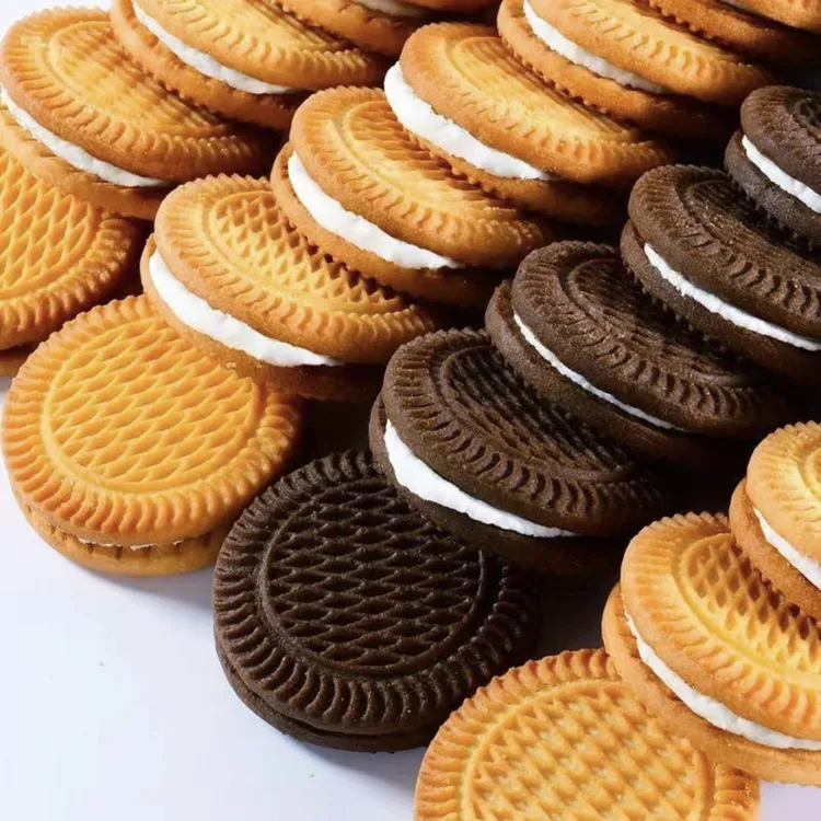 牛奶巧克力夹心饼干办公室茶点儿童早餐饱腹充饥休闲解馋小零食
