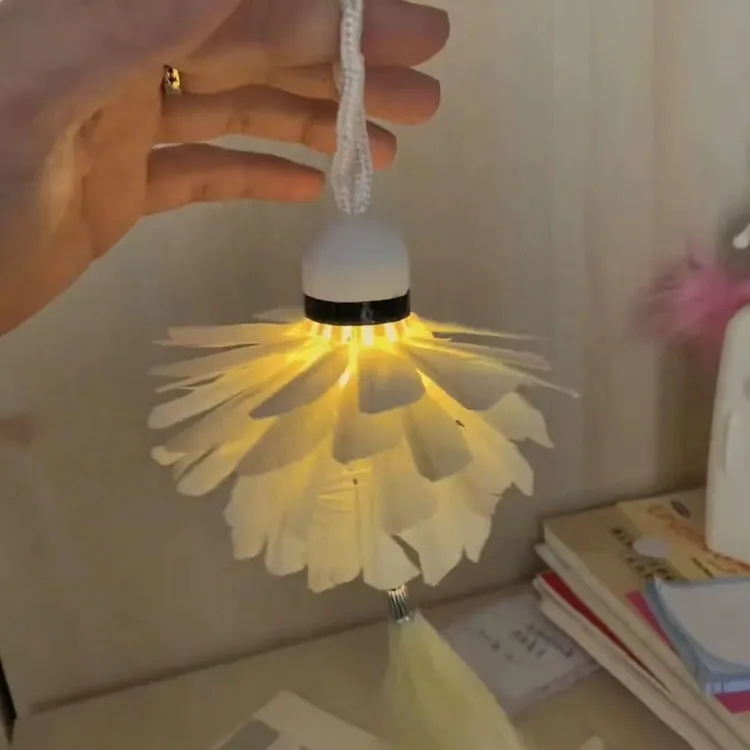 【曲奇】DIY羽毛球小夜灯网红手工挂饰挂件送闺蜜女友礼物材料成品