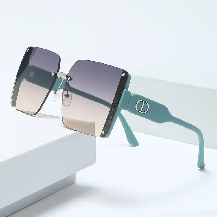 满天星墨镜女士网红高级感大框显脸小拍照太阳眼镜无框防晒气质