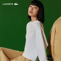 LACOSTE法国鳄鱼女装春秋季纯色短款圆领套头卫衣|SF5614