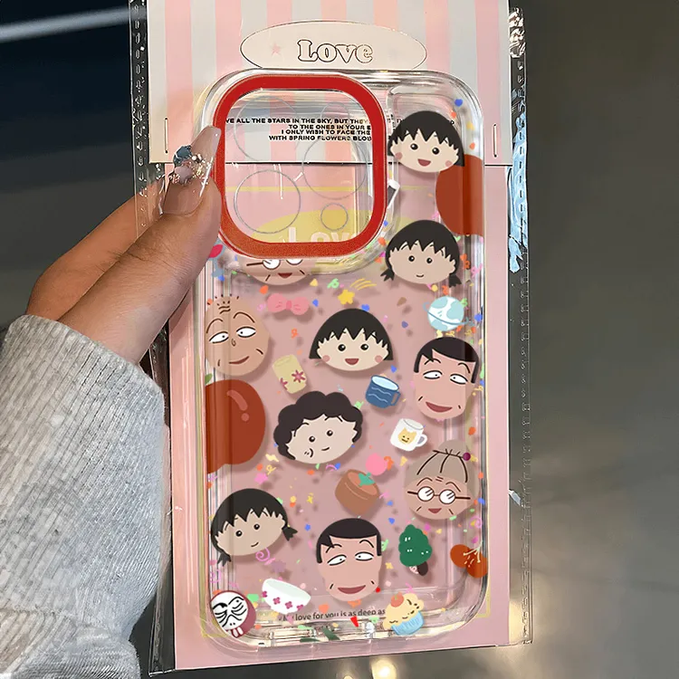 小丸子一家适用苹果13 15手机壳iPhone14promax防摔12 11卡通xr软
