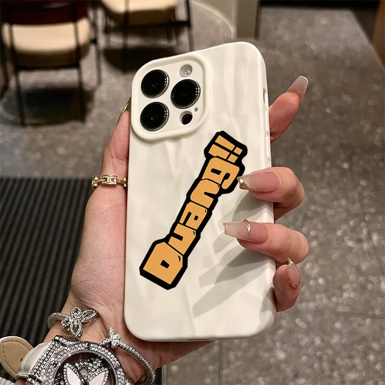 Duang文字苹果iphone15P手机壳14promax褶皱13pro全包12 11 8个性