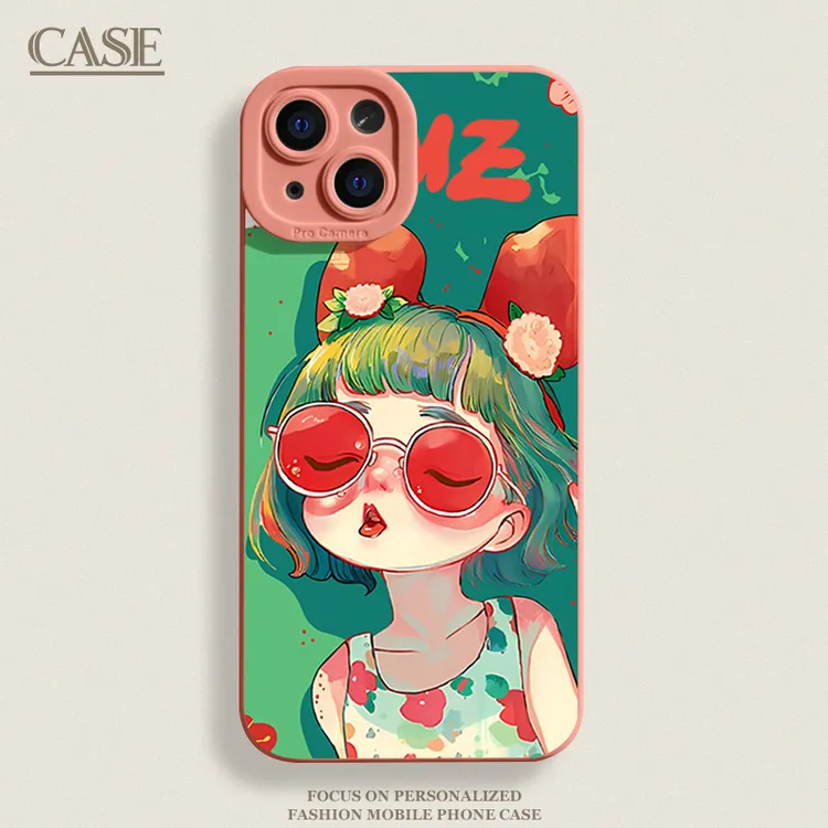 油画少女适用iPhone15ProMax手机壳14苹果13硅胶12软7p8p男女11xs