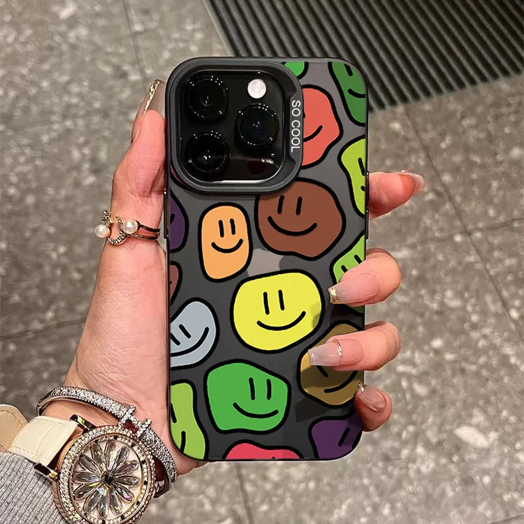 彩色表情iPhone15_14promax手机壳高级11苹果13P软硅胶12防摔XS