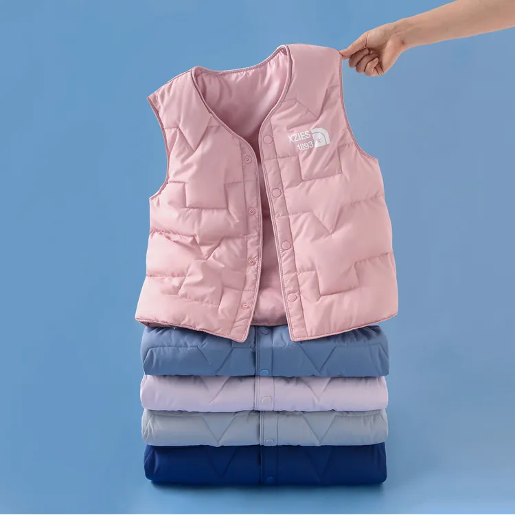 新款儿童羽绒丝马甲秋冬季男女童内外穿保暖轻薄背心小中大童内胆