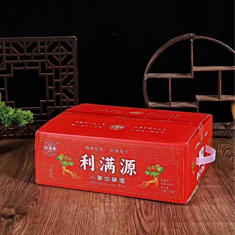 【郑刚专属】长白山利满源红色小杯人参虫草酒 150毫升 42度 12瓶