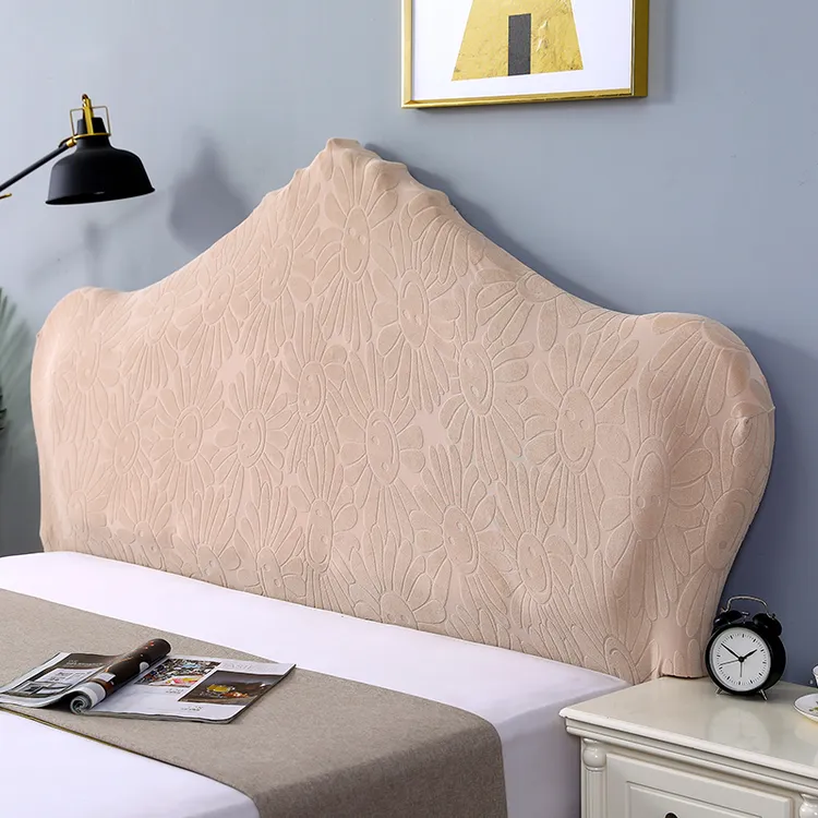 2023新款软包欧式床头罩弧形半圆异形x2圆弧凹凸不规则床头防尘套