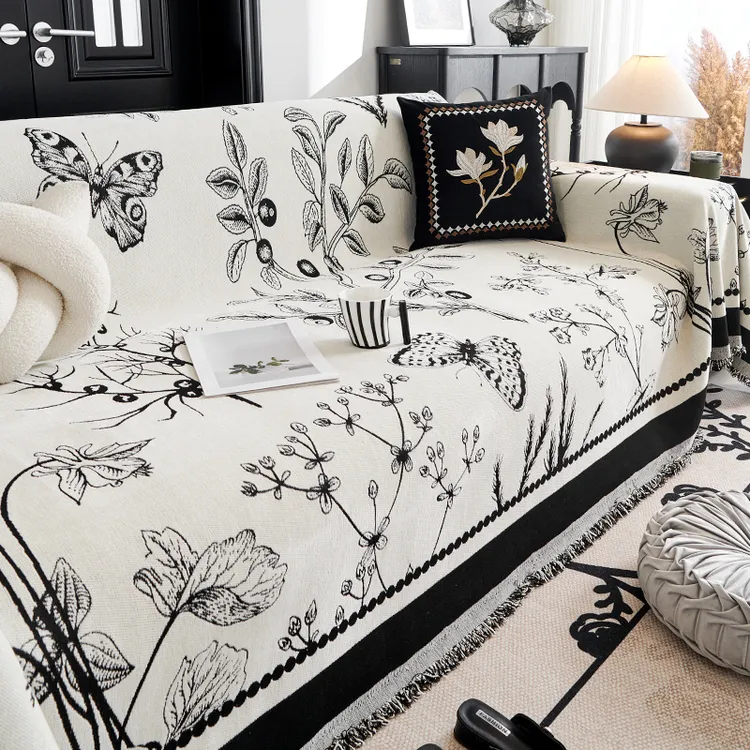 轻奢高级感沙发盖布全盖雪尼尔沙发巾防猫抓沙发毯2025新款沙发套