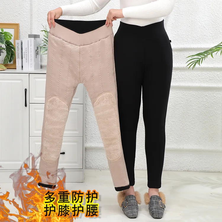 加厚护膝女士棉裤高腰可外穿冬季款中老年抗寒保暖高弹舒适百搭