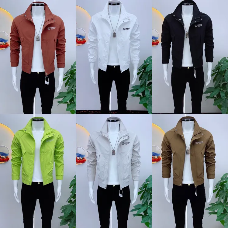 韩版立领潮牌男士夹克简约轻奢时尚高级感修身百搭青年休闲男外套