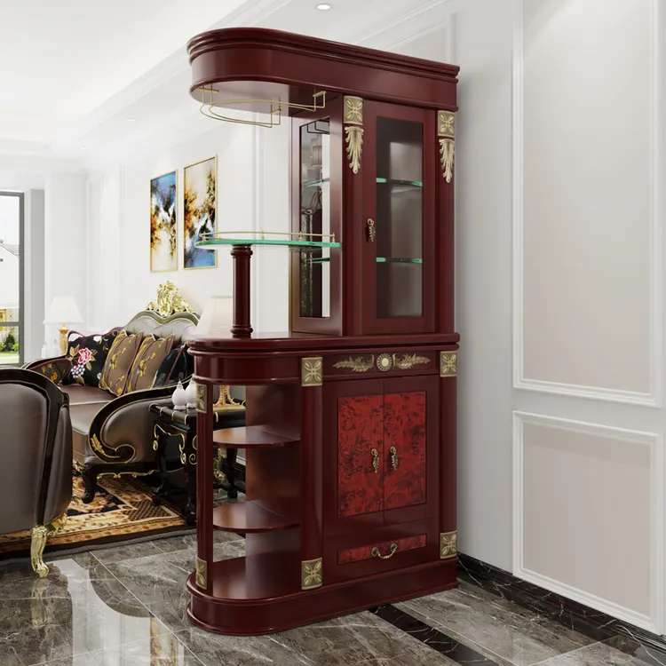 富贵猫欧式玄关隔断柜客厅酒柜进门屏风柜门厅双面鞋柜间厅柜1米