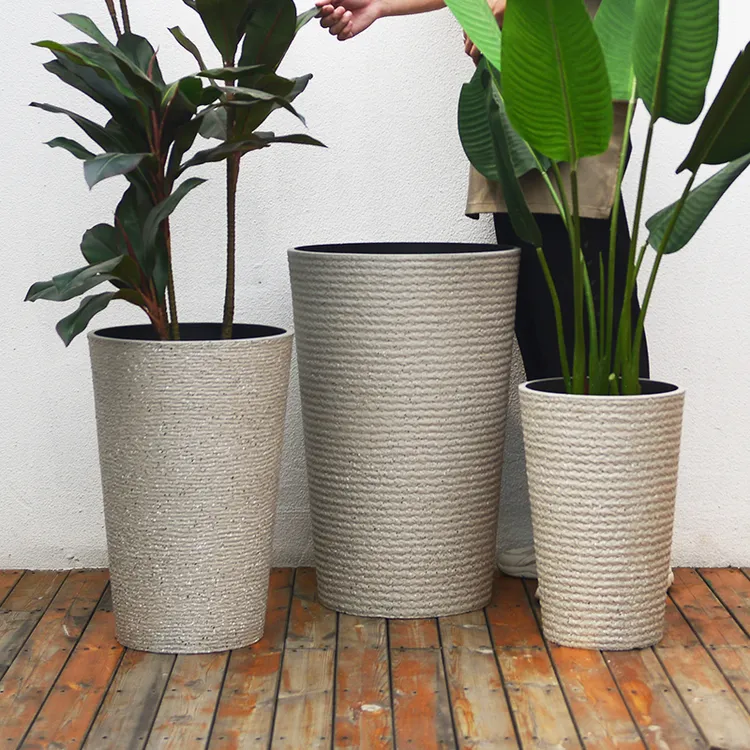 家用现代简约风加特大号仿石塑料绿植散尾葵花盆清仓捡漏发财树