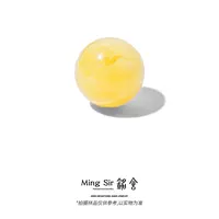 【铭舍 初见花单珠微瑕30-35mm】天然俄料蜜蜡单珠配饰配珠珠宝