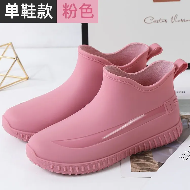 雨鞋女款2025新款爆款时尚女式短筒防水防滑胶鞋加绒耐磨工作雨靴