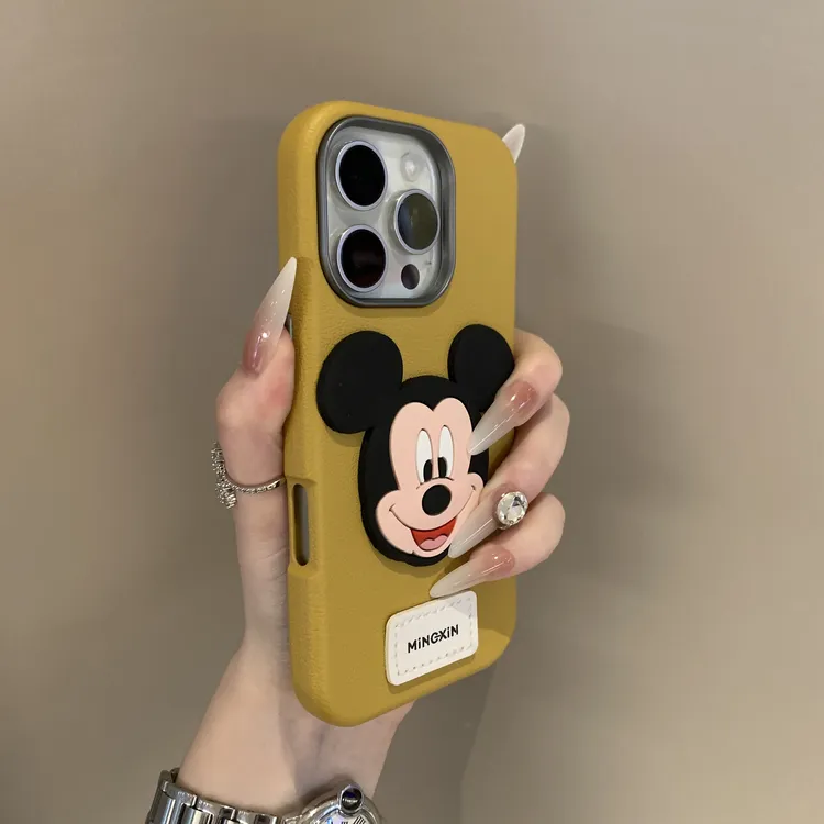 潮牌卡通可爱米奇适用iphone16promax苹果15手机壳14Pro新款13/12