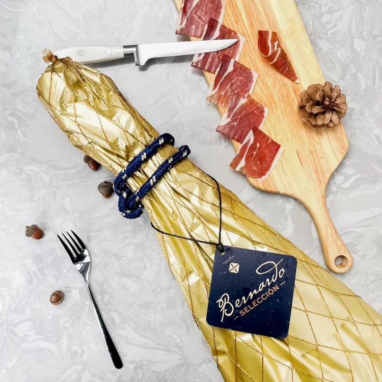 (金标整腿)西班牙进口伊比利亚火腿橡果黑猪整只后腿即食生吃风干