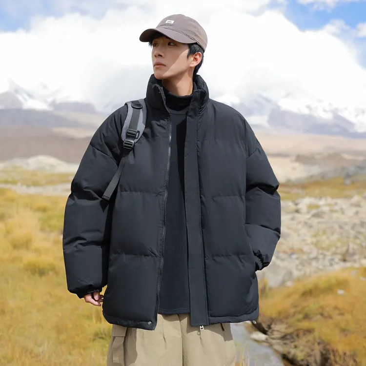 宽松棉衣立领面包服防水男士男生短款晋江棉衣男士外套秋冬款