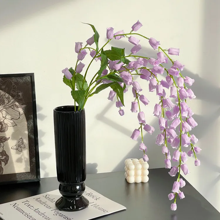 高品质铃兰仿真花假花摆设客厅餐桌室内房间装饰花艺垂感花束摆件