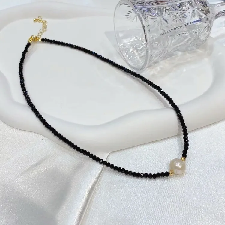 铜合金合成锆石项链 GULUM137项链手工气质时尚小众项链高级感