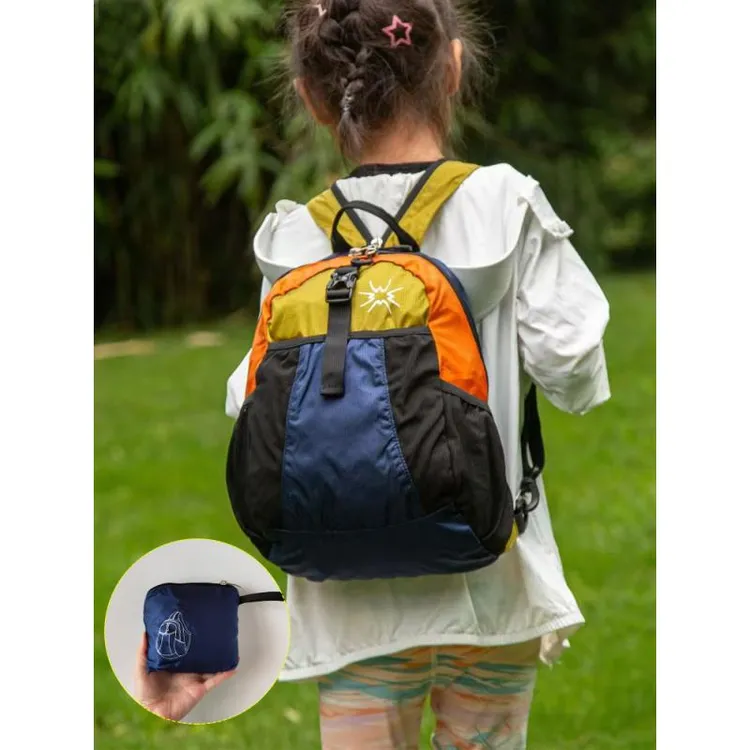 杉木山装儿童背包折叠双肩包单肩挎包胸包多功能登山包斜挎包防水