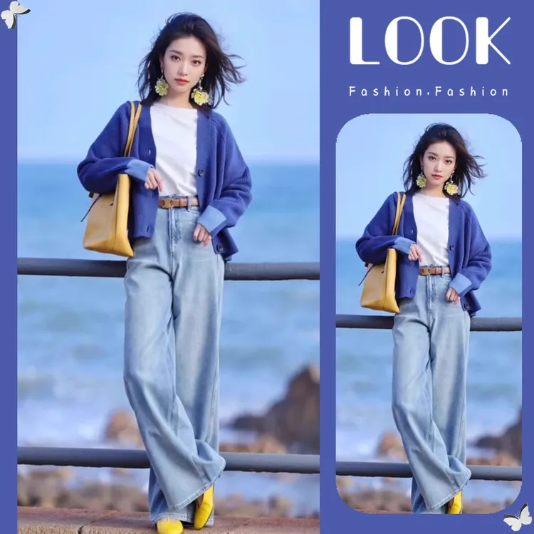 秋季2025新款反季小个子穿搭一整套小香风长袖针织上衣两件套装女