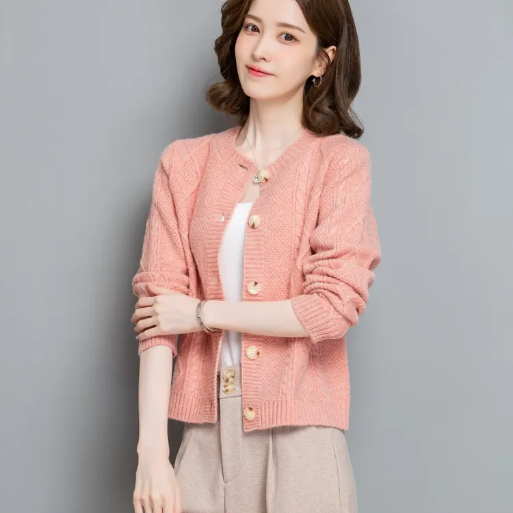 【C120】时尚配裙子羊毛衫女圆领冬高腰针织上衣小个子披肩毛衣外套