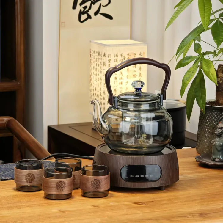 （主播补贴）洛洋木纹小元宝1500w煮茶炉➕星空高升蒸煮壶＋四卡扣杯