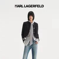 【丽公主专属】KARLLAGERFELD圆下摆粗花呢夹克老佛爷236L1452