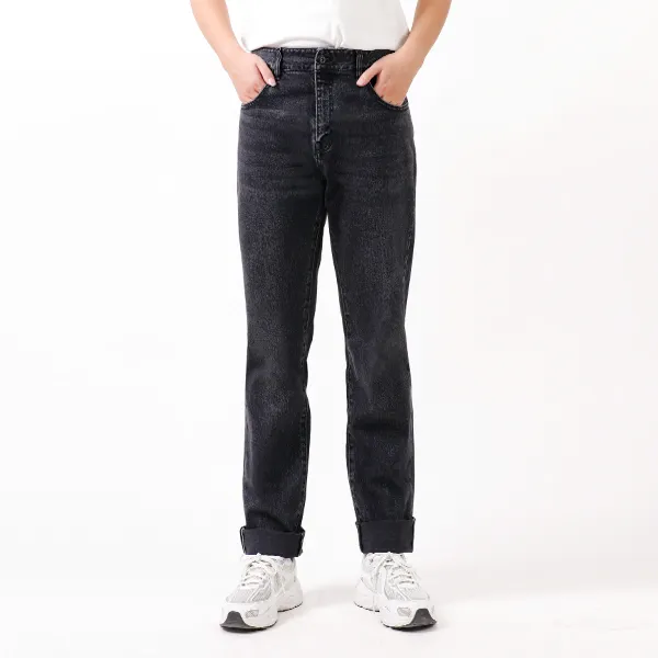 男士春秋赤耳时尚百搭休闲宽松户外直筒黑色修身牛仔男裤MA072