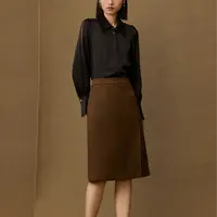 【丽公主】高档品牌时尚毛呢高腰毛呢半身裙气质简约M207302462