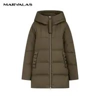 【小北专属】曼德诗连帽羽绒服中长款面包服外套M427307024