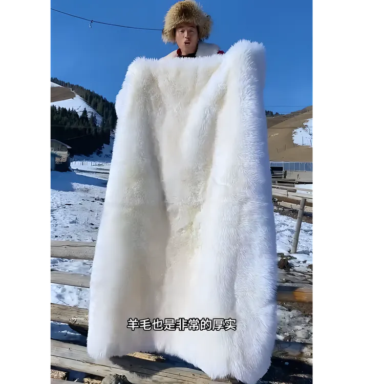 【新疆羔羊皮】床毯床护垫纯羊毛床垫皮毛一体床褥子加厚保暖卧室