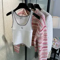 24sk香香手工背心百搭显瘦有弹力小背心