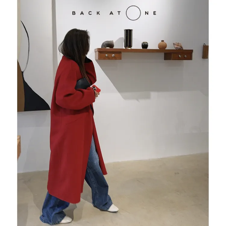 “碧玺凝华”奢柔定制水绿色BABY双面呢大衣 BEF-1BD024Q/1BD039C-K