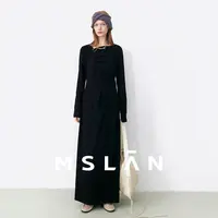 MSLAN新款褶皱层次感时尚气质百搭柔软抗皱耐穿针织连衣裙MGCT295