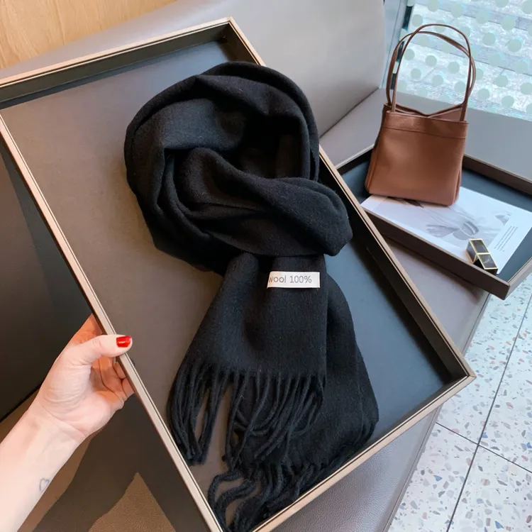 法国轻奢You’re slim羊毛围巾女冬季百搭高级感保暖窄版围脖潮牌
