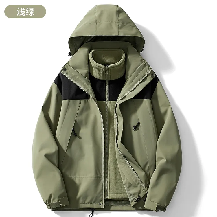 WASSUP FELIPE春秋户外冲锋衣男女冬季三合一保暖登山服运动外套