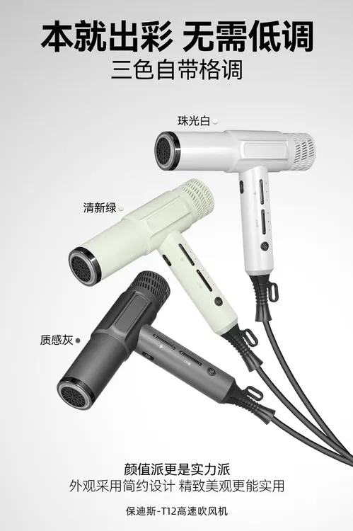 T12高速无刷吹风机发廊专用新款风机理发店专用造型电吹风筒家用W