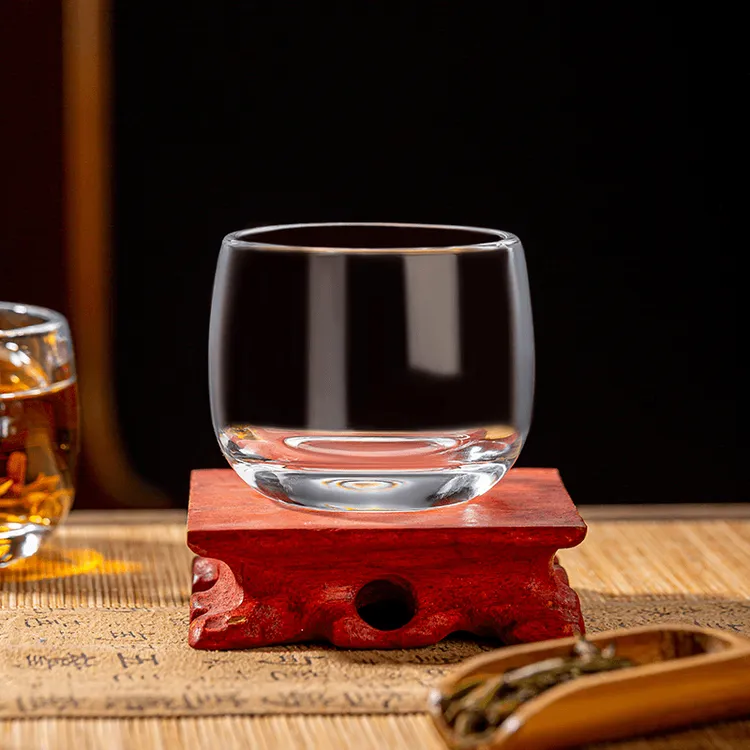 【6只装】水晶玻璃加厚板指杯高档禅定杯主人杯茶杯品茗杯轻奢杯子商品图