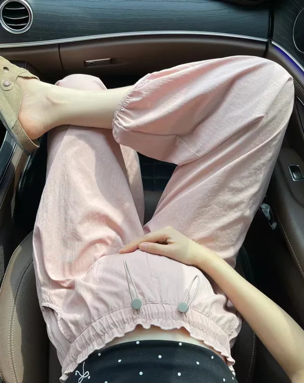 孕妇裤子夏季薄款外穿2025夏装高腰九分山本裤气球阔腿束脚裤女