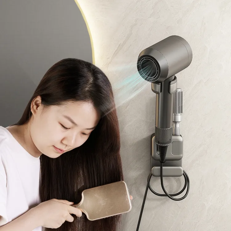 卫生间懒人吹风机支架免手拿风筒解放双手电吹风置物架壁挂免打孔