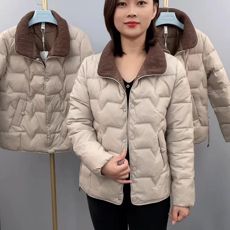 <专柜品质>冬款时尚翻领拉链款棉服