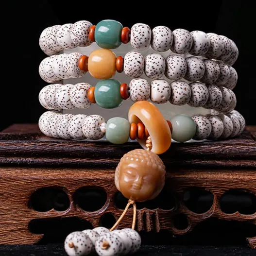 原生态星月菩提子108颗正月高密文玩手串男女佛珠星月菩提手串